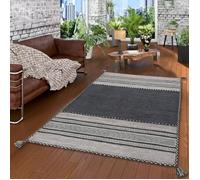 Tapis kilim - PERGAMON - Navarro - Naturel - Gris - 120x180 cm