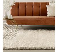 Tapis - Läufer, durable, moderne, unicolor, extrêmement doux et très moelleux, à poils longs idéal pour le salon, la chambre à coucher, la chambre d'enfant, Matteo (80 x 300 cm, Crème Beige)