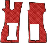 Tapis Lampa , une paire en Skeentex - Rouge - compatible pour Scania R Série 7 - New Generation (11/16>) pneumatic passenger seat
