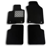 Tapis Lancia Ypsilon III à partir de 2011 sur Mesure, antidérapant, Talonnette en Caoutchouc renforcé, Boutons de Fixation, Noir