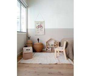 Tapis Lanes rayé rose TU