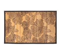 Tapis latte bambou 50x80cm ""Black Flora"" noir - 5 five simply smart