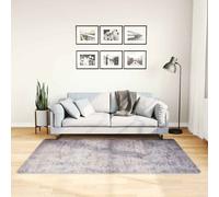 Tapis Lavable 80x150 cm Gris Moquette Paillasson Couloir vidaXL