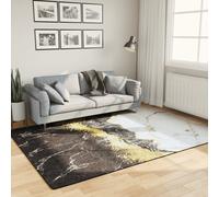 Tapis Lavable Antidérapant, Moquette de Sol, Carpette de Chambre à Coucher Salon Salle de Séjour, Moderne, Multicolore 80x150 cm