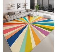 Tapis Lavable à Poils Courts, Tapis Antidérapant Doux Rétro Élégant Futuriste Vibrant pour Salon Salle à Manger Chambre à Coucher et Bureau - Décoration Maison, Spectre, 180 x 240 cm
