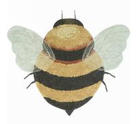 Lorena Canals Tapis lavable Bee pour enfant, pour chambre ou salon, coton, Honey & gris, taille : 115 x 150 cm