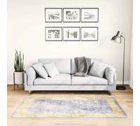 Tapis Lavable Antidérapant 80x150 cm Gris Moquette Paillasson Couloir vidaXL