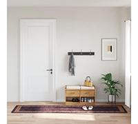 Vloerkleed wasbaar anti-slip 80x150 cm zwart en goudkleurig337928
