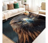 Tapis Lavable Antidérapant à Poils Courts - Sombre Doux et Confortable, Tapis de Salon Oiseaux Aigle Photographie pour Chambre, Séjour et Salle à Manger 120 x 180 cm
