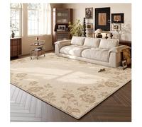Tapis lavable antidérapant double couche amovible pour salon, chambre à coucher, bureau, pliable, 200 x 300 cm, parfait pour la décoration de la maison et un entretien facile
