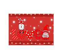 Tapis lavable avec inscription « Happy Valentine's Day » - Paillasson décoratif pour intérieur et extérieur - Pour entrée et salle de bain (B, 40 x 60 cm)