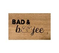 Tapis lavable d'Halloween amusant pour porte d'entrée en fibre de coco imprimé clown joyeux tapis de porte d'intérieur discret mignon (B, taille unique)