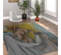 Tapis Lavable Famous Paintings (Femme avec Une Serviette) par Edgar Degas 160x200cm Retro Woman Tapis pour la Maison Dîner Dortoir Café Chambre