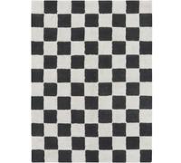 Lorena Canals - Tapis Lavable carrelage de Cuisine Coton Noir 120 x 160 cm