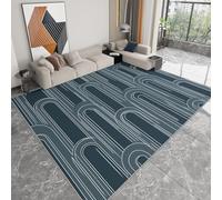 Tapis Lavable Machine Salon 180 x 240 cm - Tapis Gris Foncé Antidérapant Poil Bas Doux Moderne Minimaliste Contemporain Abstrait Motif Chambre Cuisine Entrée Dessous Lit Salle à Manger