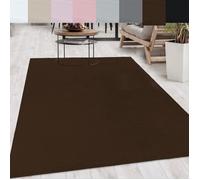 Tapis lavable Moelleux doux - SIMPEX - Rond - Marron - 120 cm - Synthétique - Shaggy