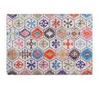 Tapis lavable multicolore en velours 80 x 150 cm | Absorbe le bruit, facile d'entretien, décoration polyvalente, résistance douce, utilisation dans le salon ou la chambre à