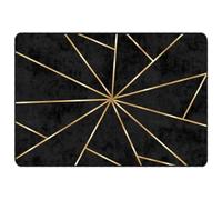 Vidaxl Tapis Lavable Noir Et Doré 120x180 Cm Antidérapant