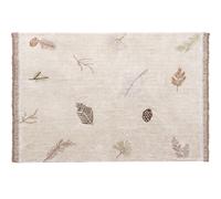 Lorena Canals-Tapis Lavable pour Enfants Pine Forest en Couleur Naturel-Lin. Fait à la Main en Forme rectangulaire avec du Coton Naturel à Poils Courts et des teintures Non Toxiques-Taille:200x140cm