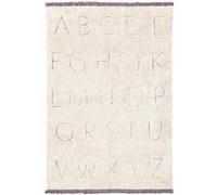 Tapis lavable RugCycled® ABC en coton naturel (90 x 130 cm)