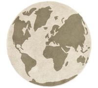 Lorena Canals Tapis lavable recyclé carte du monde (RugCycled)