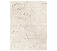 Tapis lavable RugCycled® Clouds en coton naturel (90 x 130 cm)