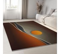 Tapis lavables 160 x 230 cm pour salon, tapis antidérapants soleil collines vagues pour chambre - minimalisme runner doux à poils courts pour bureau salle de bain salle à manger salle de jeux