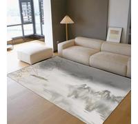 Tapis lavables pour Le Salon Espace Oriental Japonais Rugs Fleur de Cerisier et Rugs Bateau Tapis intérieurs Doux à Poils Bas pour Chambre Salle à Manger Bureau 50x80cm