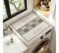 Tapis lave linge，Dessus machine à laver，Tapis antidérapant machine à laver，est doux,flexible,imperméable et résistant à la chaleur，Facile à Nettoyer，protéger le couvercle de la machine contre rayures