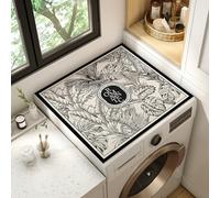 Tapis lave linge，Dessus machine à laver，Tapis antidérapant machine à laver，est doux,flexible,imperméable et résistant à la chaleur，Facile à Nettoyer，protéger le couvercle de la machine contre rayures