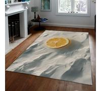 Tapis Lemon Area 80x150cm Rugs lavables Agrumes minimalistes Tapis antidérapant à Poils Bas Fruits Cuisine Sol intérieur Moquette pour Salle à Manger Salon Maison
