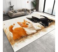 Tapis Les Chats Sont Mignons 160x230cm Style Doux Guérisseur Antidérapant poils bas Moquettes Sol Décoration Durable Doux Machine Lavable Grand Tapis pour Salon Chambre Balcon Couloir 16y278