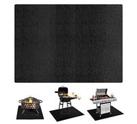 Tapis Lgnifuge 183 * 99CM Tapis De Foyer Résistant Le Noir À La Chaleur Rectangle pour Gazon Extérieur Protection de Terrasse - Protecteur Tapis de Brasero pour Camping, BBQ et Braséros Extérieurs