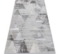 Tapis LIRA E1627 Triangles géométriques, structurels, modernes, glamour - gris gris 200x290 cm