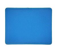 Tapis Litière pour Chat, Bac À Litière pour Chats Imperméable Non Toxique EVA Double Couche En Nid D'Abeille Design Doux et Lavable,Bleu saphir,40x60cm