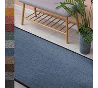 Tapis London à velours bouclé plat facile à entretenir Tapis d'intérieur bleu clair 160x230 cm
