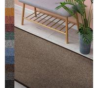 Tapis London à velours bouclé plat facile à entretenir Tapis d'intérieur marron clair 160x230 cm