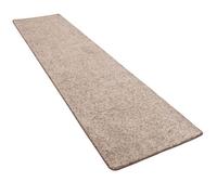 Tapis long couloir - SNAPSTYLE - Mona - Velours à poils longs - Taupe - 100x300 cm