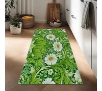 Tapis Long Plantes De William Morris Vignes De Marguerites 40 x 120 cm Tapis Couloir, Vert Lavable Et Antidérapant - Tapis De Passage pour Couloir Cuisine Ou Chambre Résistant Facile Moquette