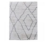 Tapis longs poils shaggy 160x220 rectangle tissé crème motif berbère LYN4 DOUX 6