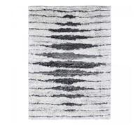 Tapis longs poils shaggy 200x280 rectangle tissé crème motif berbère LYN4 DOUX 5