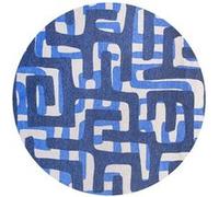 Tapis Louis De Poortere Craft Bleu 240x240 Bleu G