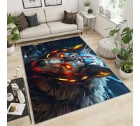 Tapis loup pour salle de jeux - Tapis pour chambre d'enfant, animaux esthétiques violents, tapis d'intérieur antidérapant pour salon, salle de jeux, décoration d'intérieur, 180 x 240 cm