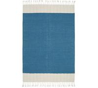 Tapis enfant contemporain Bleu en coton Bleu
