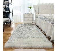 Tapis luxueux en fausse fourrure - 50 x 80 cm - En peluche douce - Pour chambre à coucher, salon - Tapis décoratif pour chaise, tabouret et fauteuil - Accessoire de décoration d'intérieur idéal