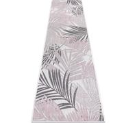 Tapis, marche SISAL SION feuilles de palmier, tropical 2837 tissage plat écru / rose rose 70x200 cm