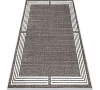 Tapis MATEO 8034/944 Motif de cadre moderne - gris structurel / gris beige 80x150 cm