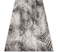 Tapis MATEO 8035/944 Feuilles de palmier modernes - gris structurel / beige 140x190 cm