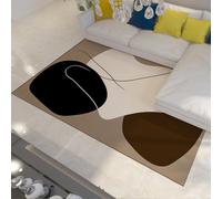 Tapis Minimaliste Style Wabi-Sabi Blocs de Couleur irrégulière Moquette Lavable Tapis antidérapants à Poil Bas pour Salon Chambre Décoration du Bureau 180x230cm
