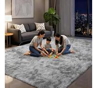 Tapis Moderne 190 x 280 cm Facile à Entretenir Tapis Salon Shaggy Chambre Doux - Antidérapant - Lavable pour Chambre à Coucher, d'enfant, Gris Clair